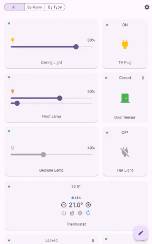 Flick's dashboard on a 7-inch tablet