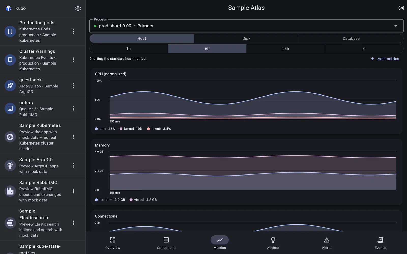 Metrics in Kubo