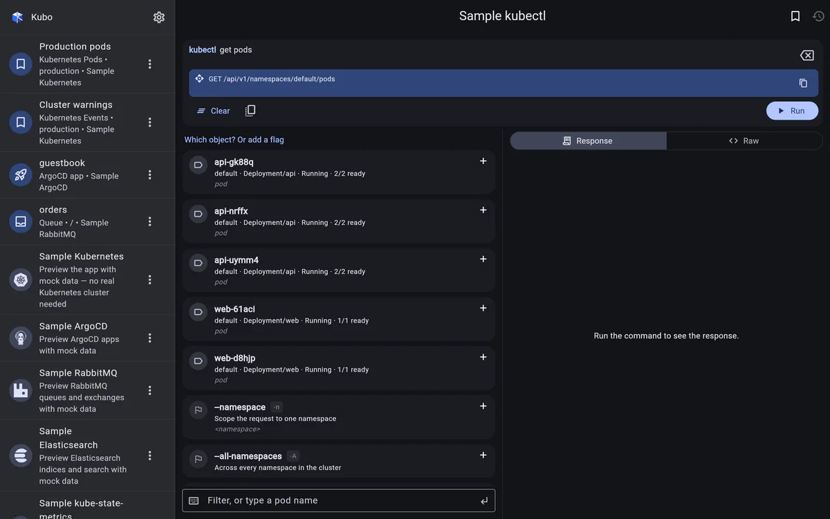 kubectl console in Kubo